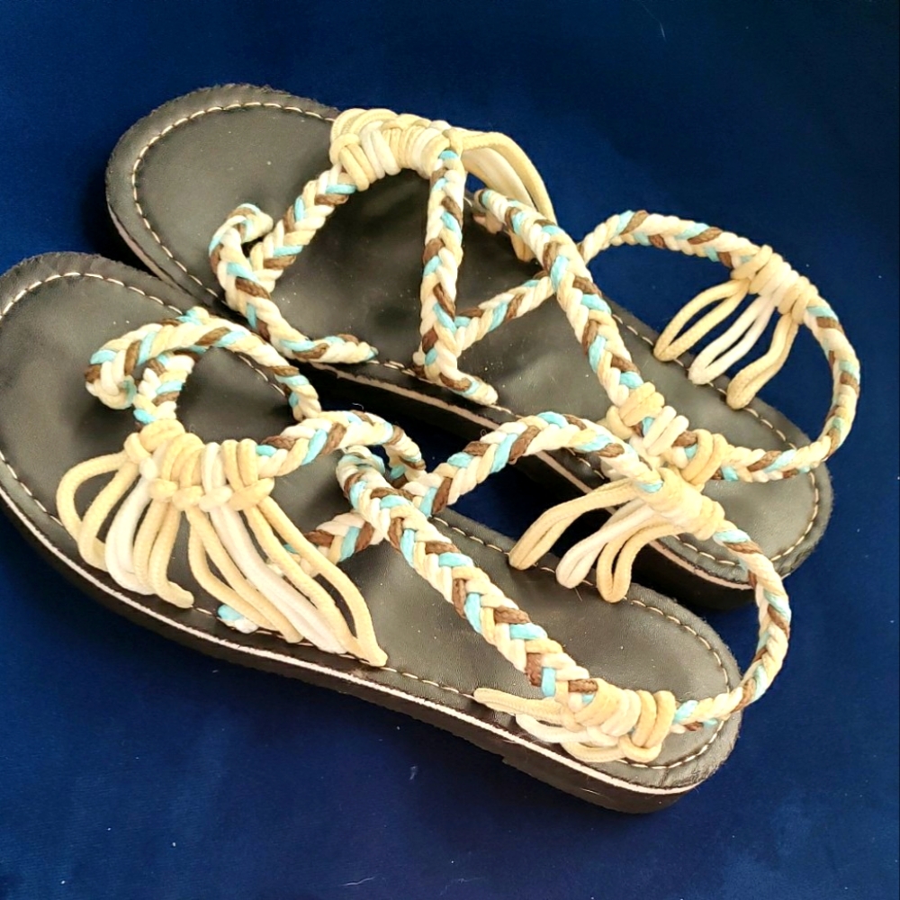 NWOT Braided Rope Sandals  size 10